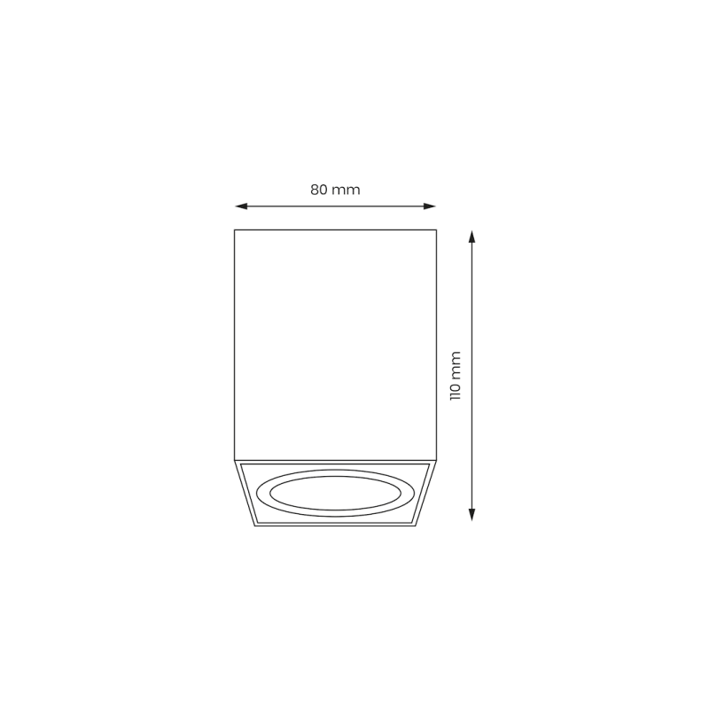 Foco Bima Square Negro 1xGU10