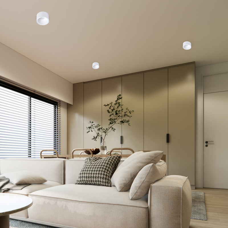 Montura empotrada Bali Redonda Blanca