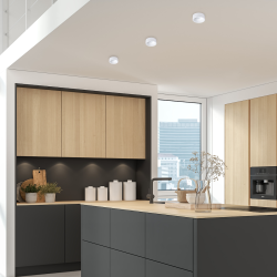 Montura empotrada Bali Redonda Blanca