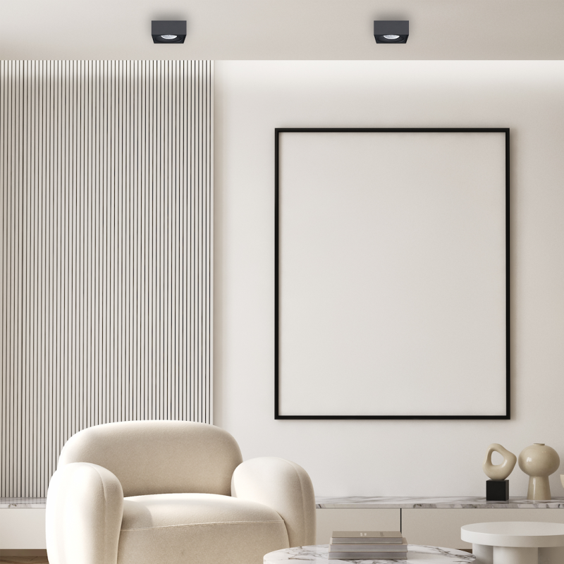 Bali Square Black Recessed Fixture