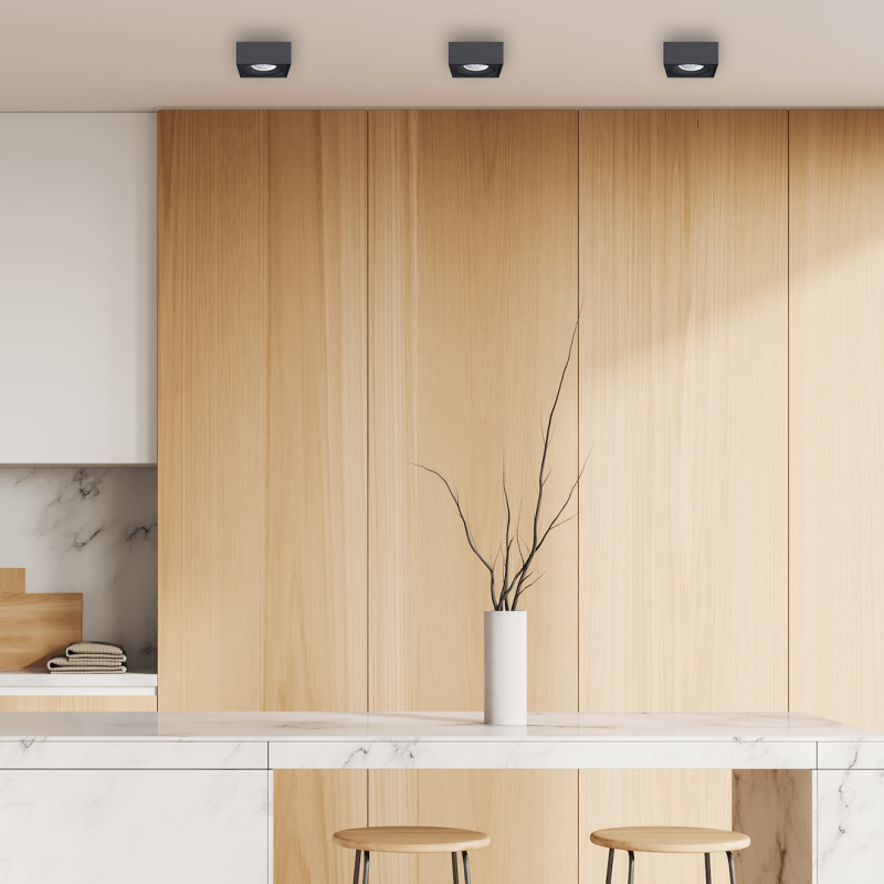 Montura empotrada Bali Square Black