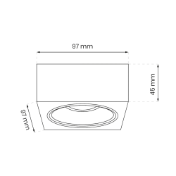 Bali Square Black Recessed Fixture