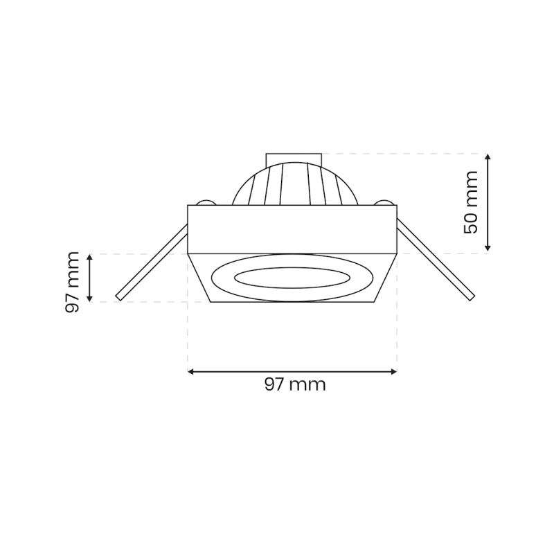 Nusa Square White Recessed Fixture
