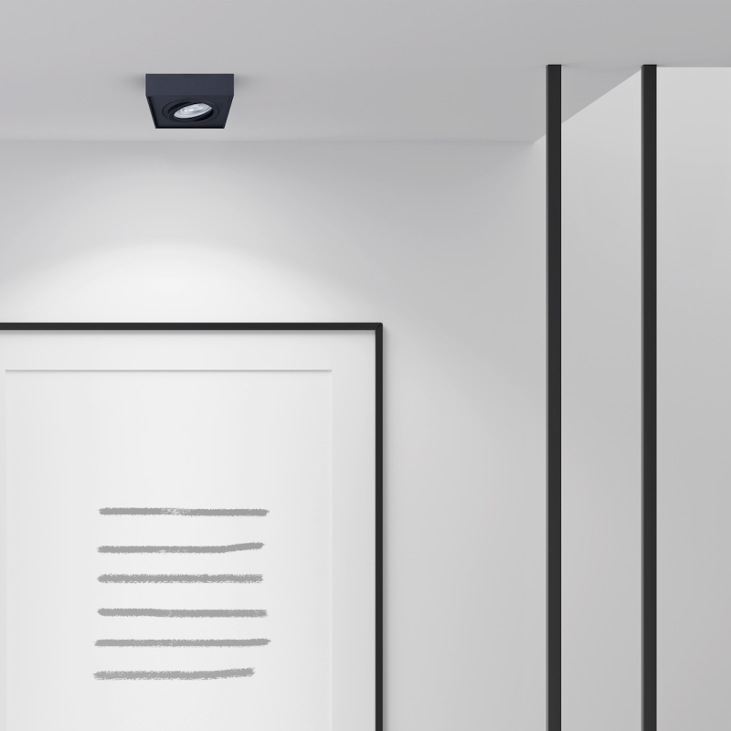 Nusa Square Black Recessed Frame