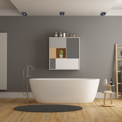 Nusa Square Black Recessed Frame