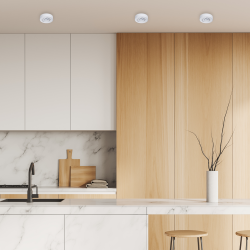 Nusa Round White Recessed Fixture