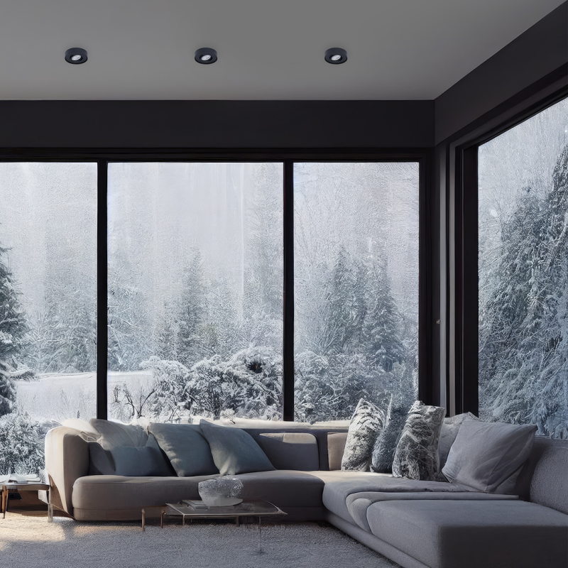 Unterputzrahmen Nusa Round Schwarz