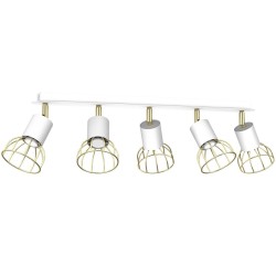 Lámpara de techo Dante 5x mini GU10 Blanco / Dorado