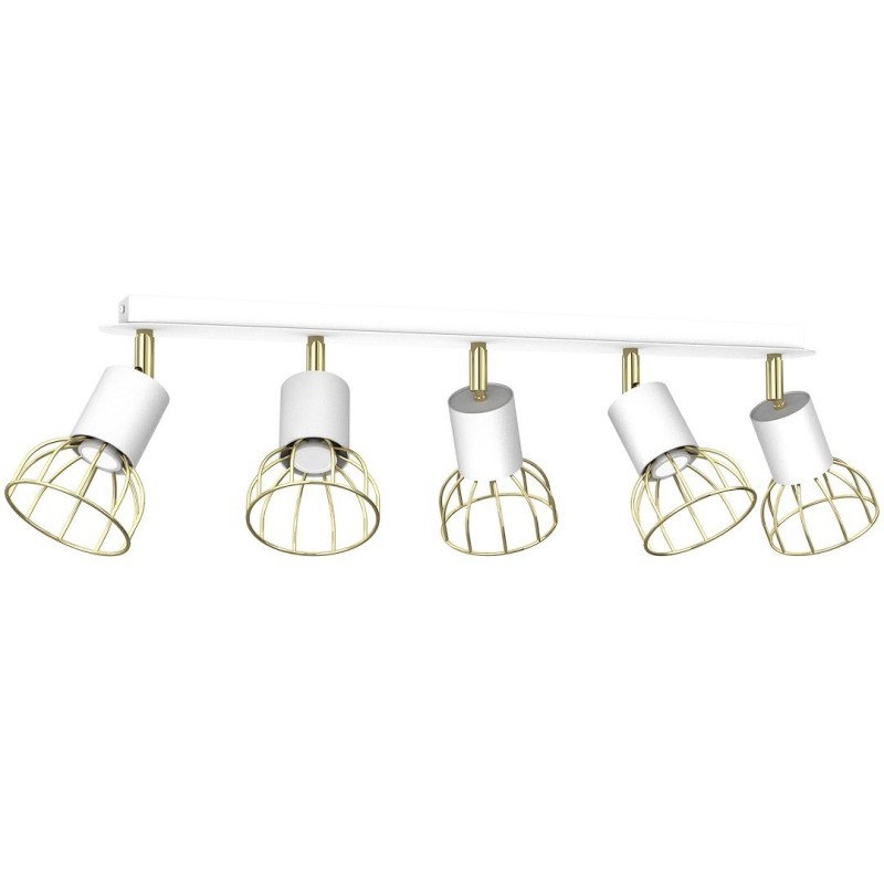 Deckenlampe Dante 5x Mini GU10 Weiß / Gold