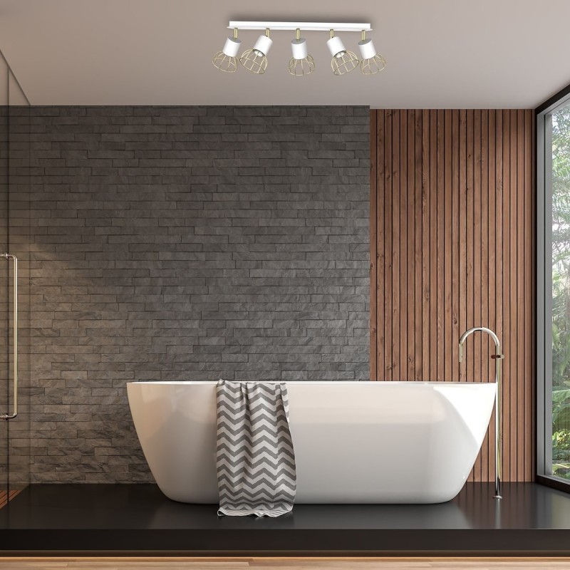 Lampa sufitowa Dante 5x mini GU10 Biały / Złoty