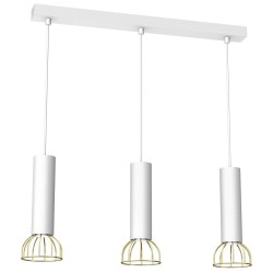 Dante 3x Mini GU10 Pendant Lamp White/Gold