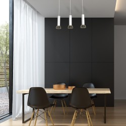 Dante 3x Mini GU10 Pendant Lamp White/Gold