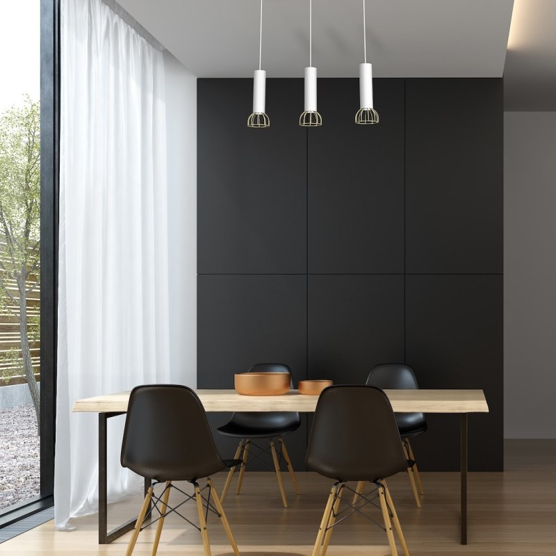 Lampa wisząca Dante 3x mini GU10 Biały/Złoty