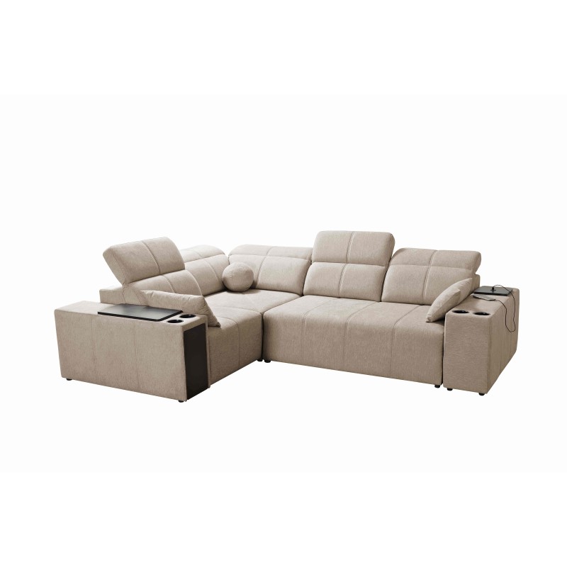 Milano II Corner Sofa with Sleeping Function – Woven Fabric, Verita 28 Verita 09