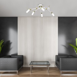 Ceiling lamp Iris 6x mini GU10 White/Gold