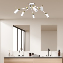 Deckenlampe Iris 6x mini GU10 Weiß/Gold