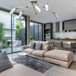 Ceiling lamp Iris 6x mini GU10 White/Gold