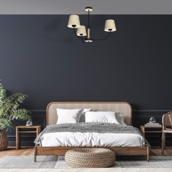 Lámpara colgante ETNA Black 3xE27