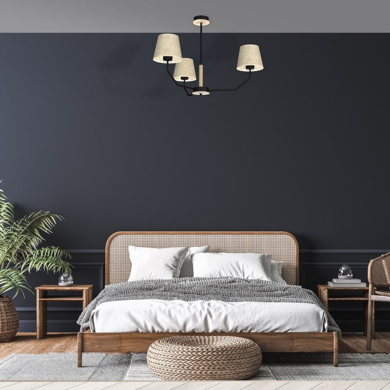 ETNA Black Pendant Lamp 3xE27