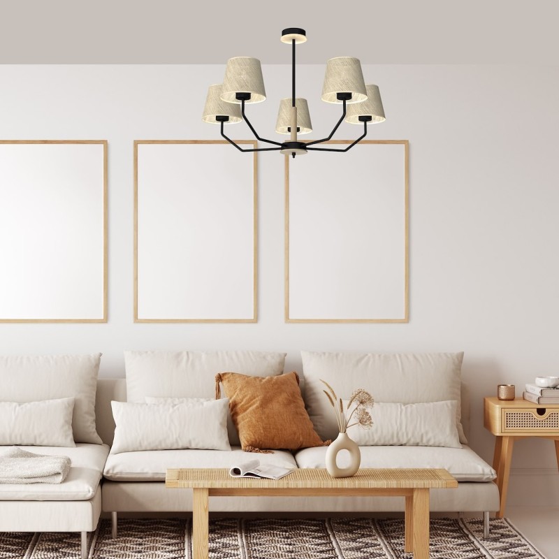 ETNA Black Pendant Lamp 5xE27