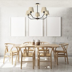 ETNA Black Pendant Lamp 5xE27