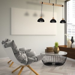 Підвісна лампа ERIK Black/Wood 3xE27