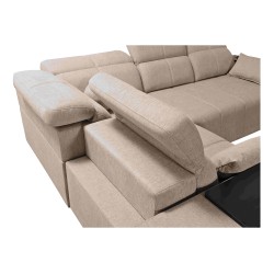Milano II corner sofa with sleeping function – Woven, Verita 09 Verita 09