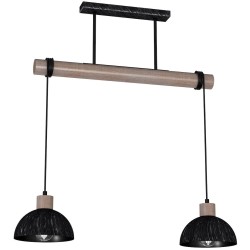 Підвісна лампа ERIK Sawn black/Patinated wood 2XE27