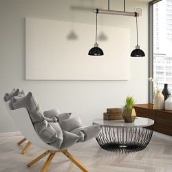 Lampa wisząca ERIK Sawn black/Patinated wood 2XE27