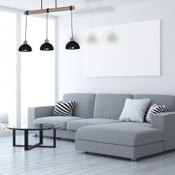 Lámpara colgante ERIK Sawn black/Madera patinada 3XE27