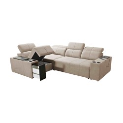 Ecksofa Milano II mit Schlaffunktion – Webstoff, Verita 09 Verita 09