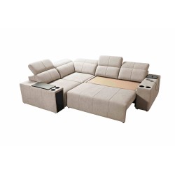 Ecksofa Milano II mit Schlaffunktion – Webstoff, Verita 09 Verita 09