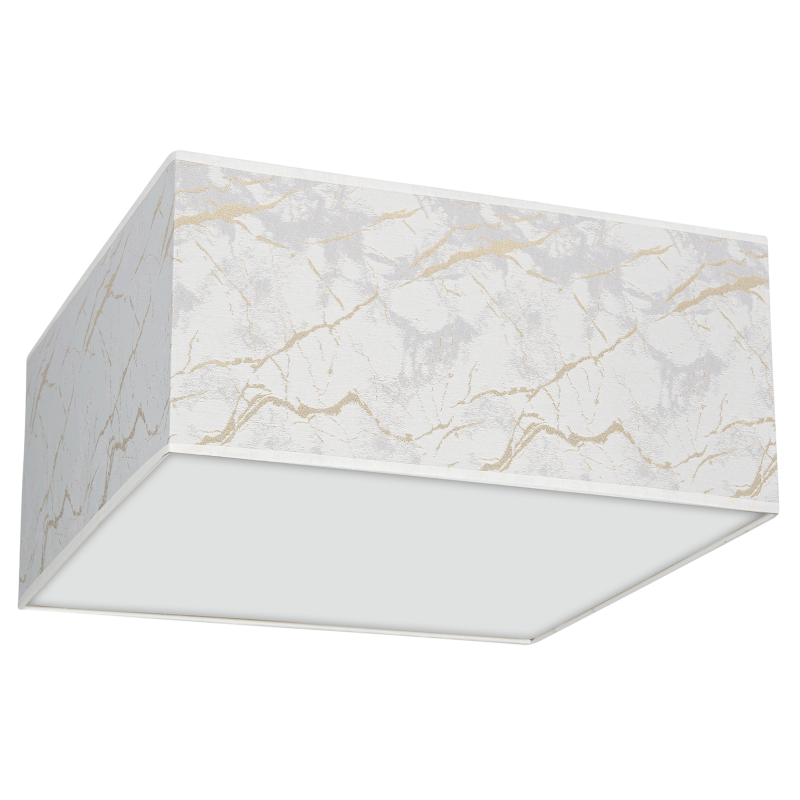 Lámpara de techo Senso cuadrada 2xE27 Blanco/Dorado