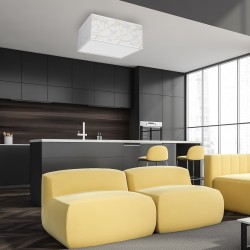 Senso Ceiling Lamp Square 3xE27 White/Gold