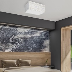 Lampa sufitowa Senso kwadrat 3xE27 Biały/Złoty