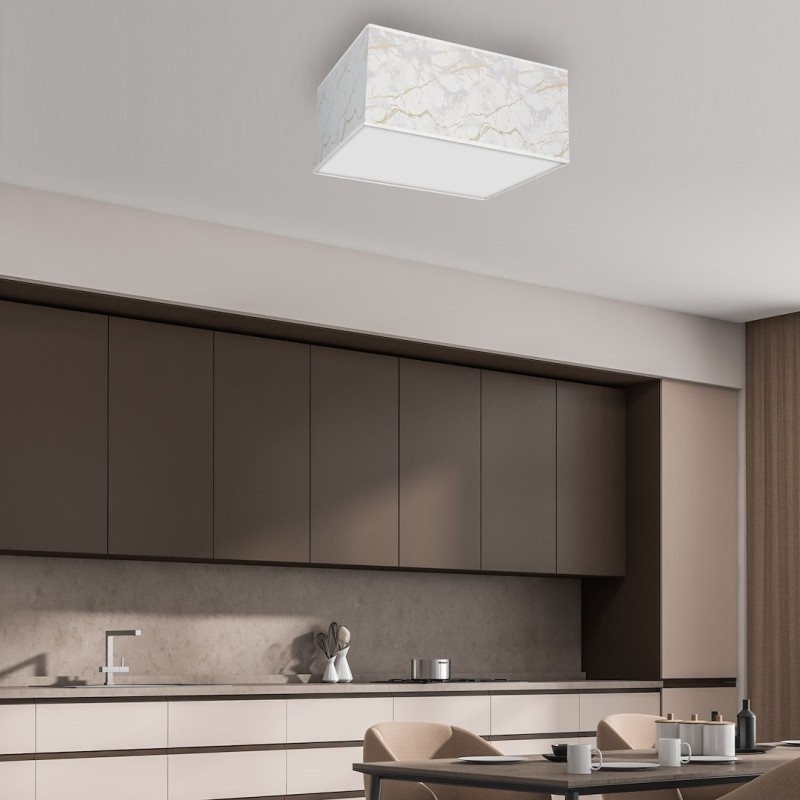 Senso Ceiling Lamp Square 3xE27 White/Gold