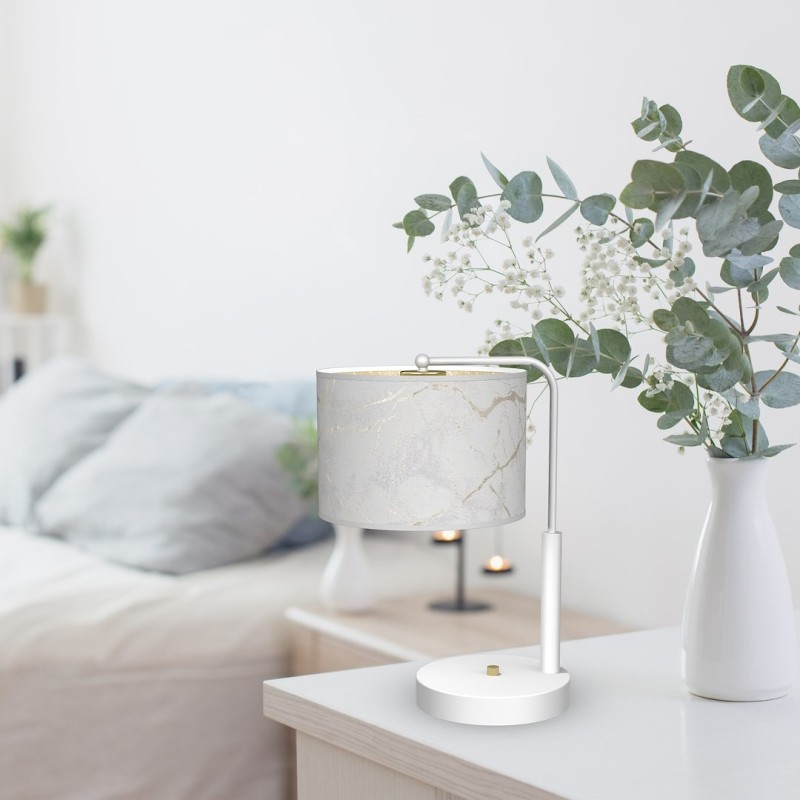 Nachttischlampe Senso 1xE27 Weiß/Gold