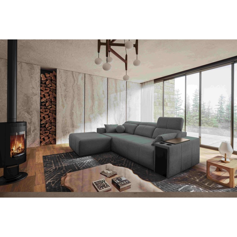 Ecksofa Milano I mit Schlaffunktion im Gewebe Plecionka, Verita 88 – Eleganz und Funktionalität in einem