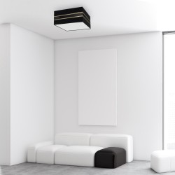 Ceiling lamp Square ULTIMO BLACK 2xE27