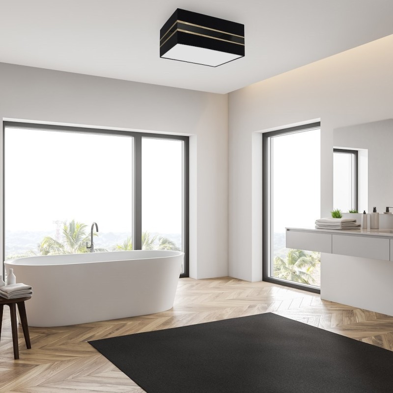 Ceiling lamp Square ULTIMO BLACK 2xE27