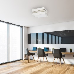 Lámpara de techo Cuadrada Ultimo 2xE27 Blanco