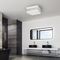 Ceiling Lamp Square Ultimo 2xE27 White