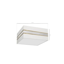 Lampa sufitowa Kwadrat Ultimo 2xE27 Biały