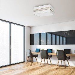 Ceiling lamp Square Ultimo 3xE27 White