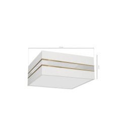 Ceiling lamp Square Ultimo 3xE27 White