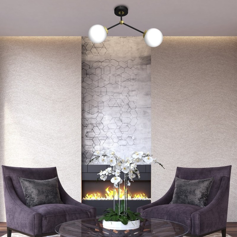 JOY BLACK / GOLD Ceiling Lamp 2xE14