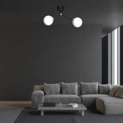 Deckenleuchte JOY SCHWARZ / GOLD 2xE14