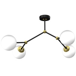 JOY BLACK / GOLD Ceiling Lamp 4xE14