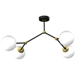 Стельова лампа JOY BLACK / GOLD 4xE14
