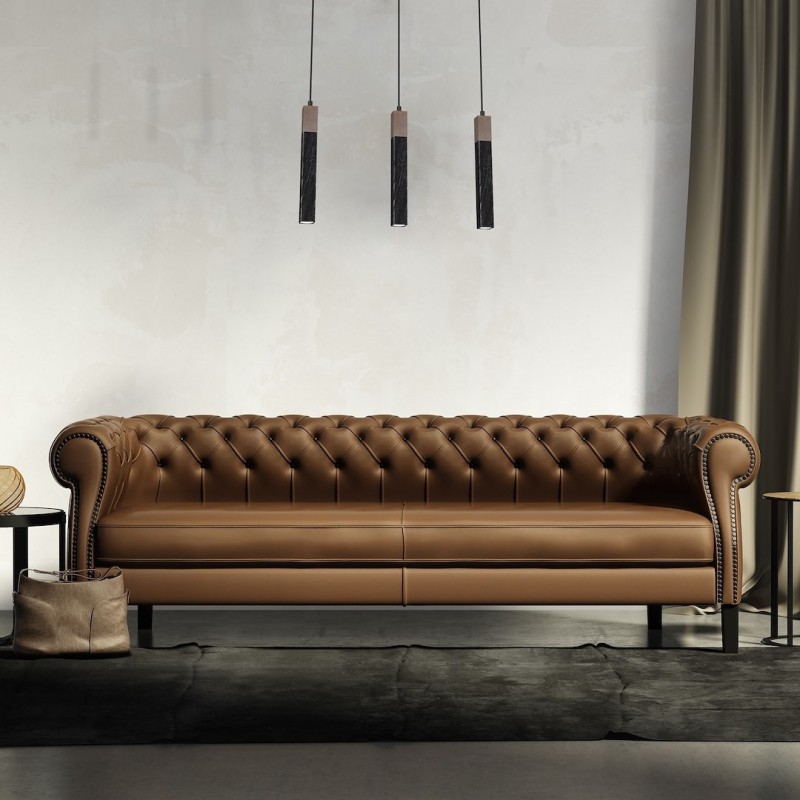 Hängelampe SOLO SAWN BLACK / PATINIERTES HOLZ 3x mini GU10